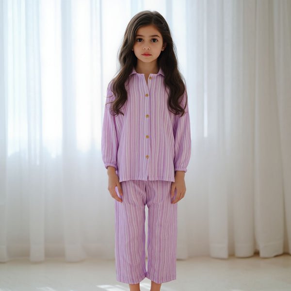 Girl Lilac Crinkle Co-Ord Set