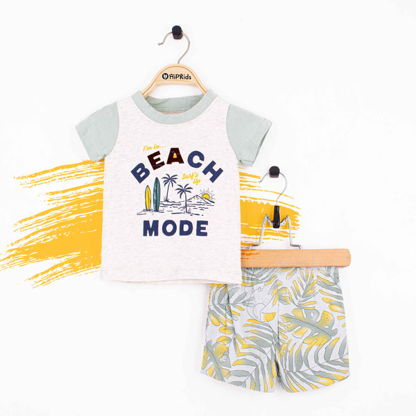 Baby Boy 2 piece Set Beach Mode Print