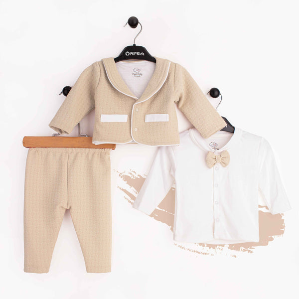 Baby boy 3 Piece Set Formal Style Skin Bow