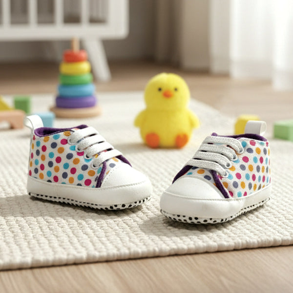 Baby Girl Multi polka dots Print Pre-walker
