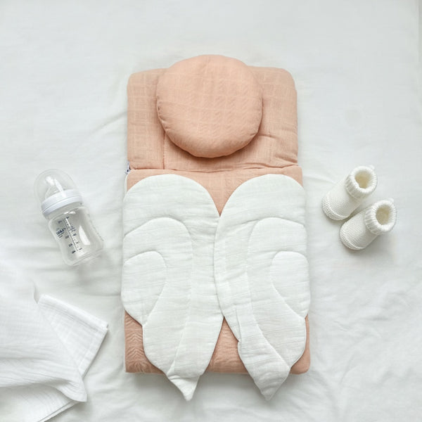 Baby Girl 2 Piece Set Peach Muslin Carrynest