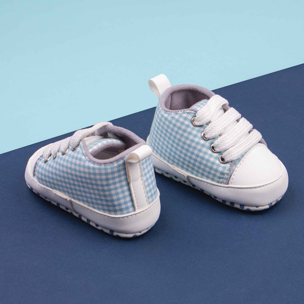 Baby Boy Blue Multi Checked Pre-walker