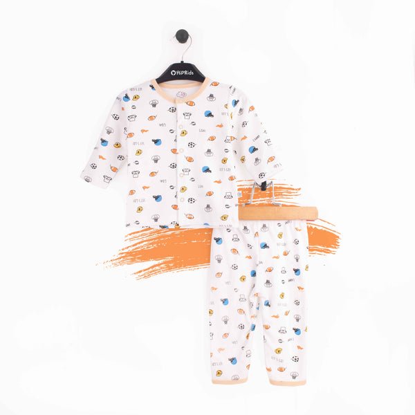 Baby boy 2 piece set Skin let's Go Print