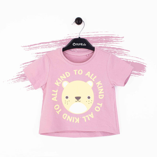 NXT Baby Girl Pink Bear Print T-Shirt