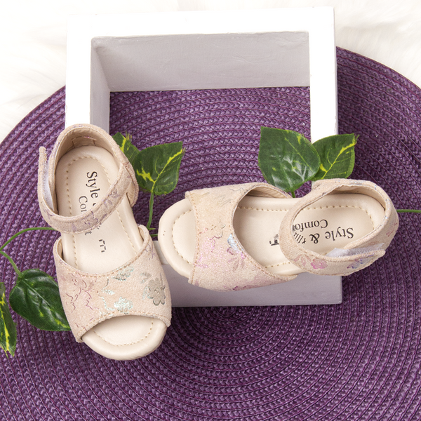 Baby Girl Skin Multi Flower Print Sandal