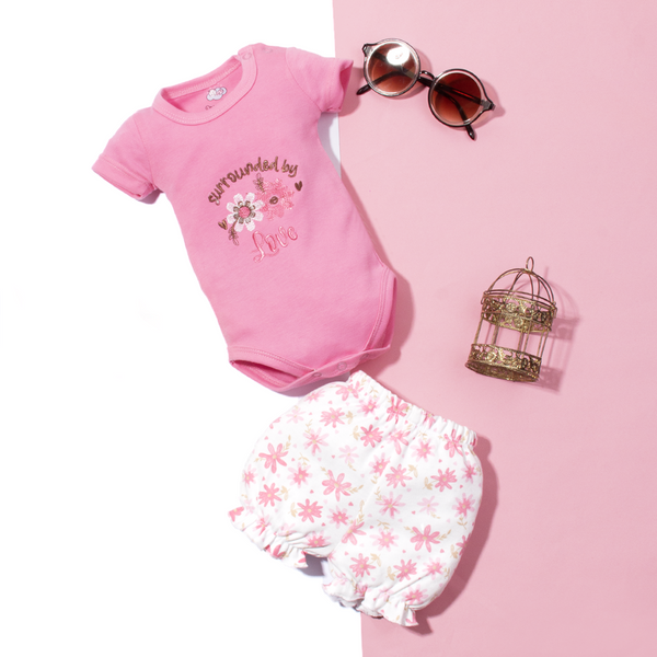 Baby 2 Piece Set Pink Surrounded By Love