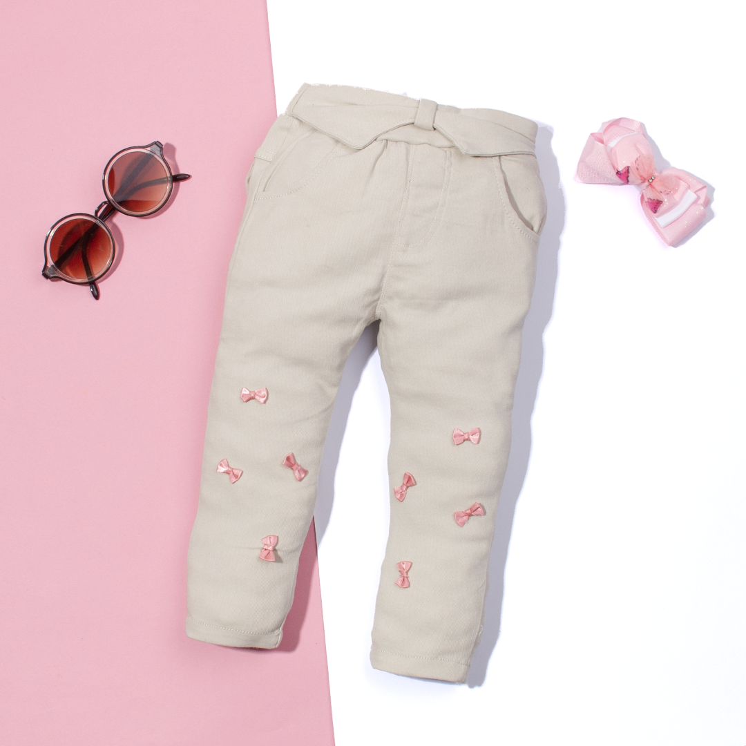 Summer Baby Girl Trousers, Top View. Stock Image - Image of cotton,  closeup: 114506393