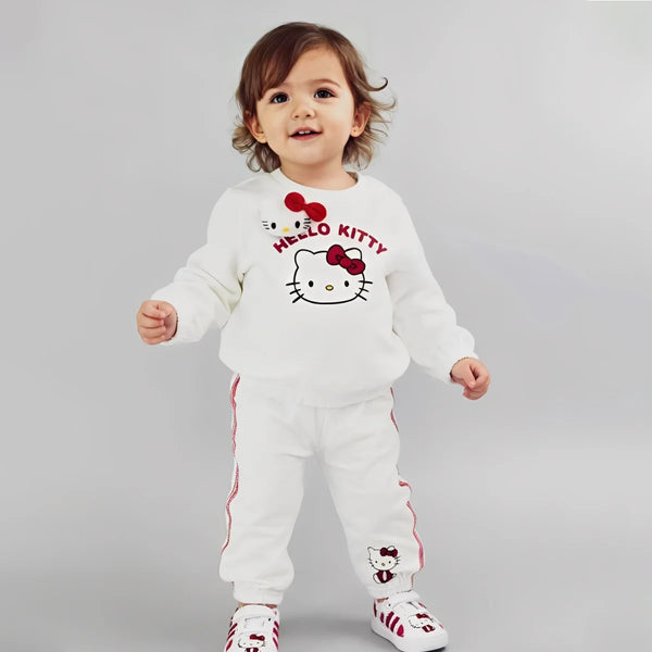 DS Baby Girl 2 Piece Set White Hello Kitty