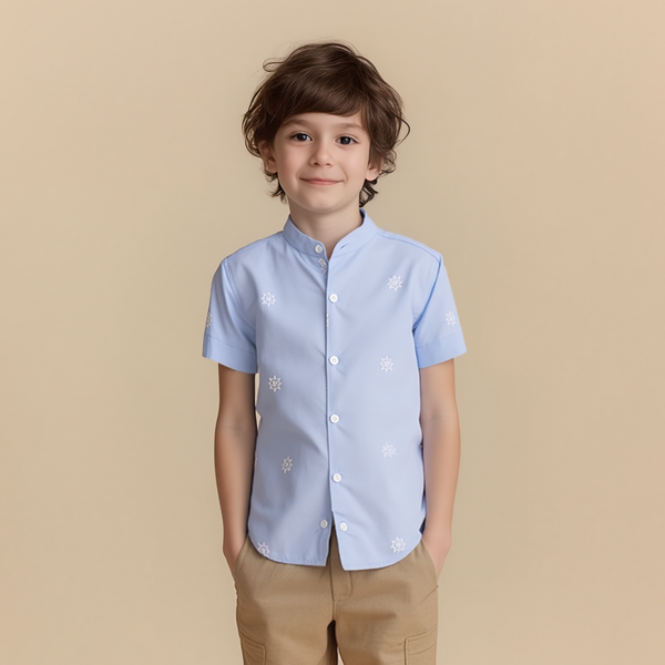 Baby Boy Half sleeves Embroidered Shirt