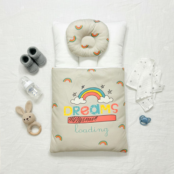 Baby Unisex 2 Piece Set Velvet Carrynest Green Dreams Print