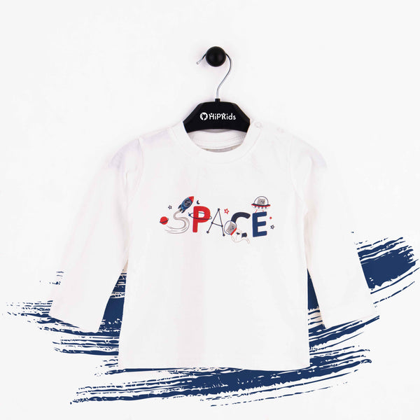 Baby Boy Full Sleeves T-Shirt Space