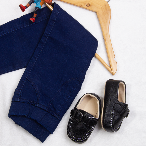 Baby Girl Navy Blue Denim Plain Jagging