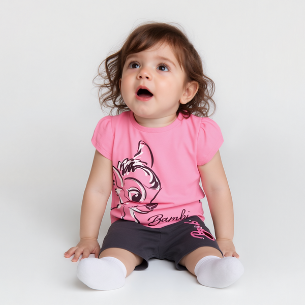 DS Baby Girl 2 Piece Set Pink Bambi