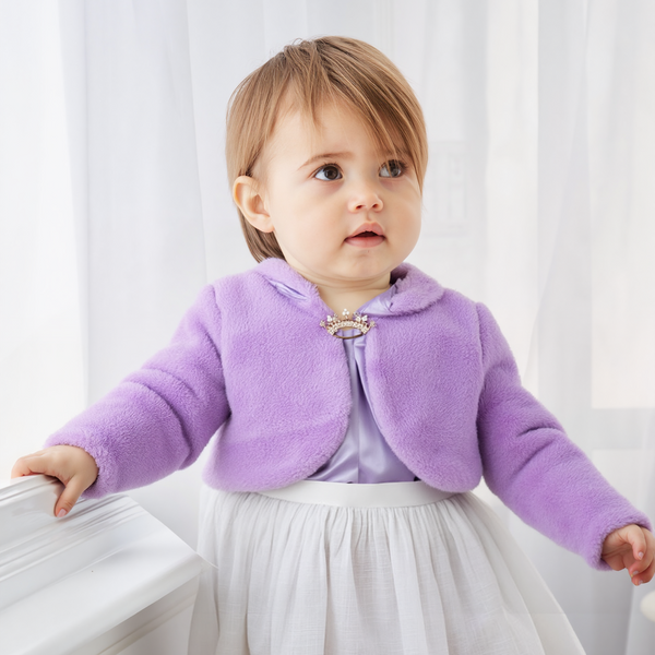 Baby Girl Purple Fur Bolero