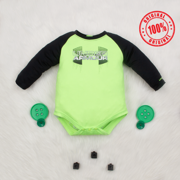 U-Armour Baby Boy Full Sleeves Bodysuit Neon/Black