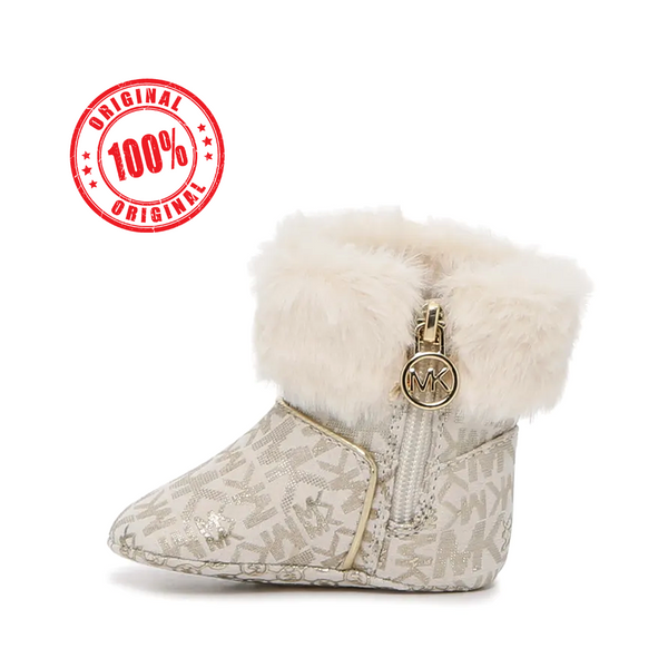 M.Kors Hi-Top Fur Side Zip Style Pre-Walker