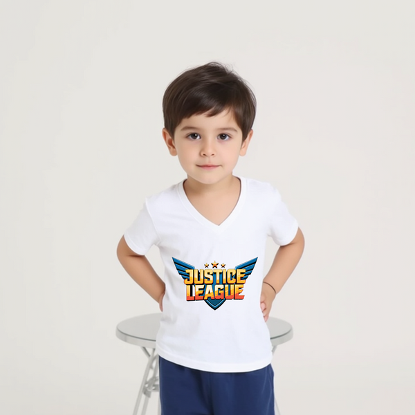 Baby Boy White T-Shirt Justice League