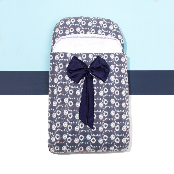 Baby Girl Blue Bow Fancy Carry Nest