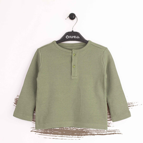 C.A Full Sleeves Mehendi Green T-Shirt
