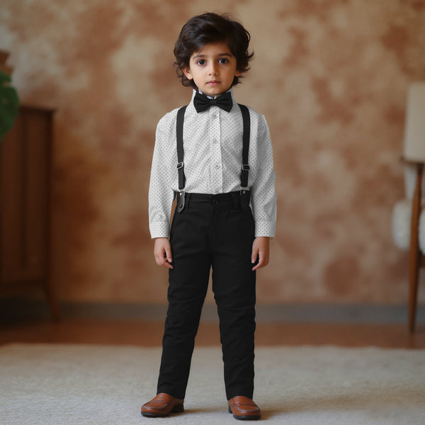 Baby Boy Polka Dots Print Formal Gallis Set