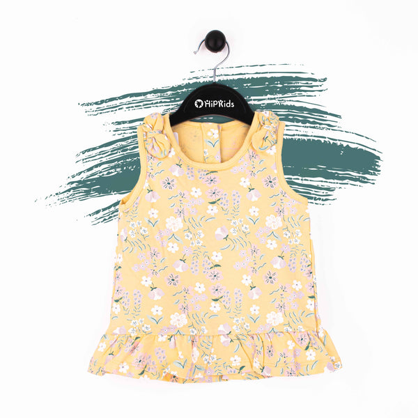 Mother-care Baby Top Yellow Flowers Print