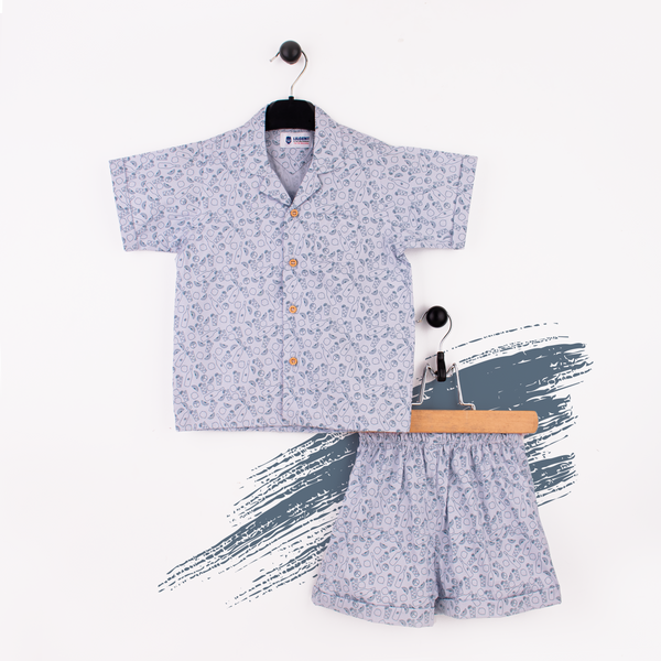 Baby boy 2 Piece Fruit Bottles Print Safari Suit