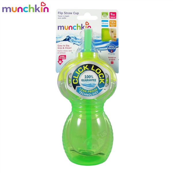 Munchkin Click Lock Flip Straw Cup Multiple Colors