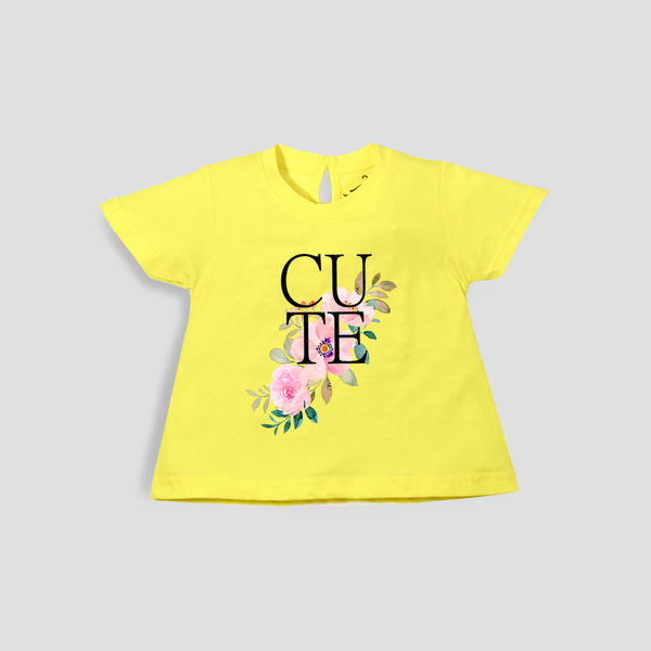 Baby Girl T-Shirt Top Lemon Cute Flower Print