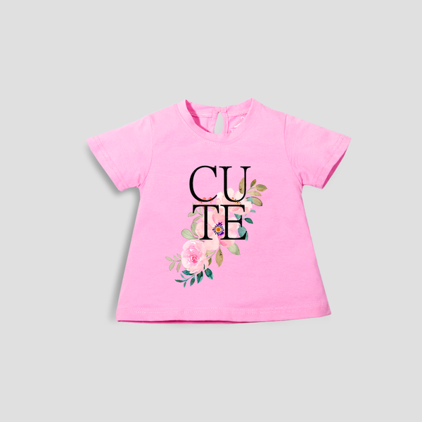 Baby Girl T-Shirt Top Pink Cute Flower Print