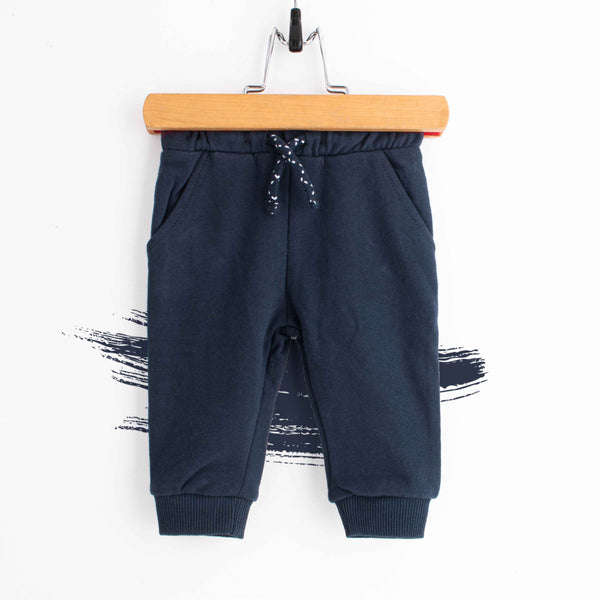 C.A Baby Boy Dark Blue Plain Pocket Trouser