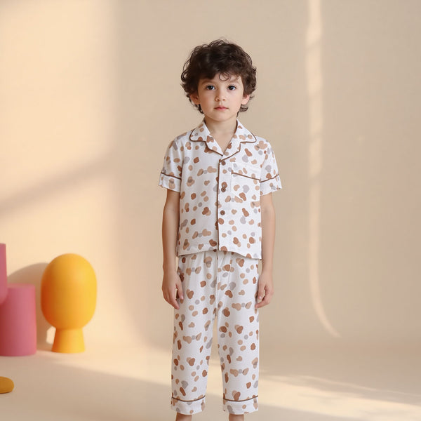 Baby Boy Muslin leopard Print Night Suit