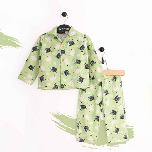 Baby Unisex 2 Piece set Black /white Sheep Print
