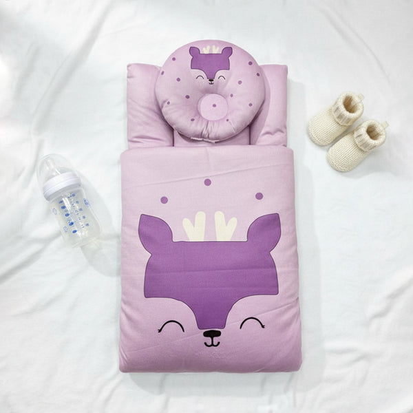 Baby 2 piece Set Purple Fox Print Carrynest