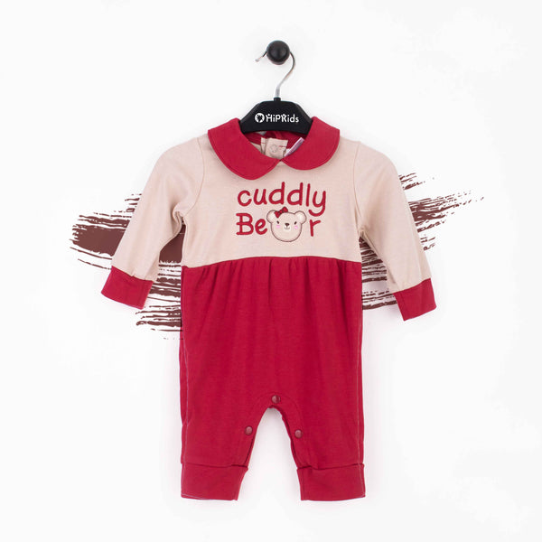 Wonder-Child Baby Girl Cuddly Bear Romper