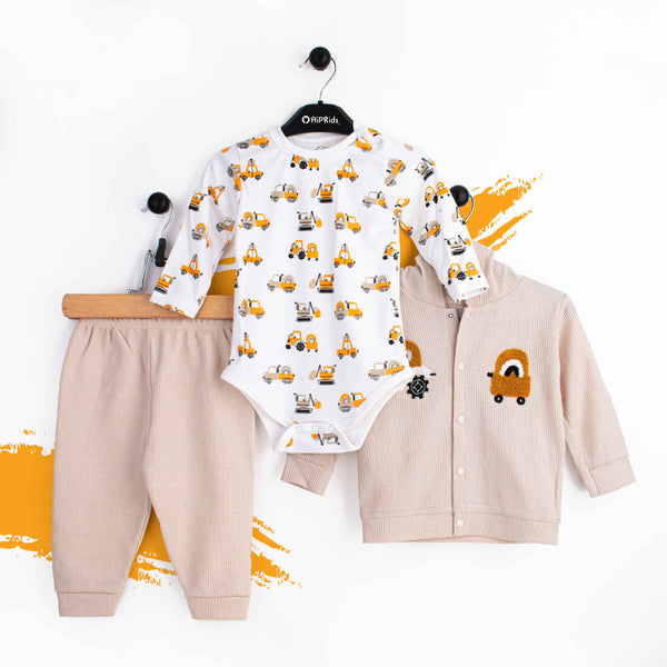 Baby Boy 3 Piece Set Skin construction vehicles