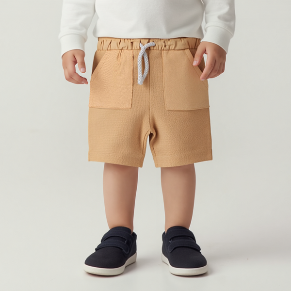 Baby Boy Dark Skin Double Pockets Jersey Shorts