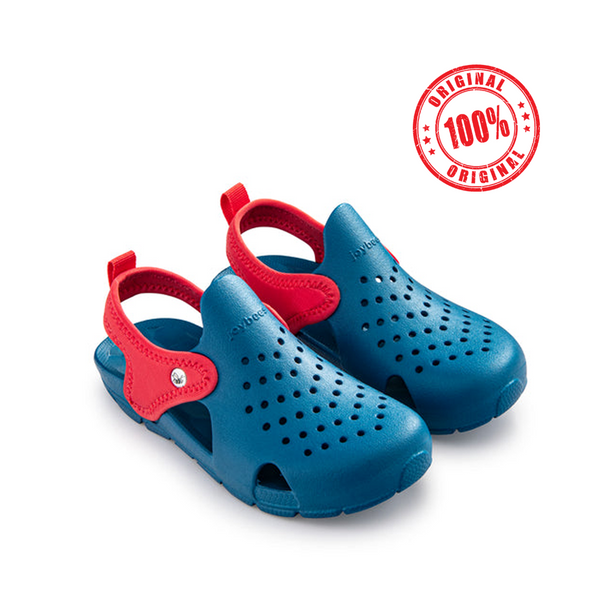 Joy-Bees Kids Creek Sky Blue / Red Strap Sandal