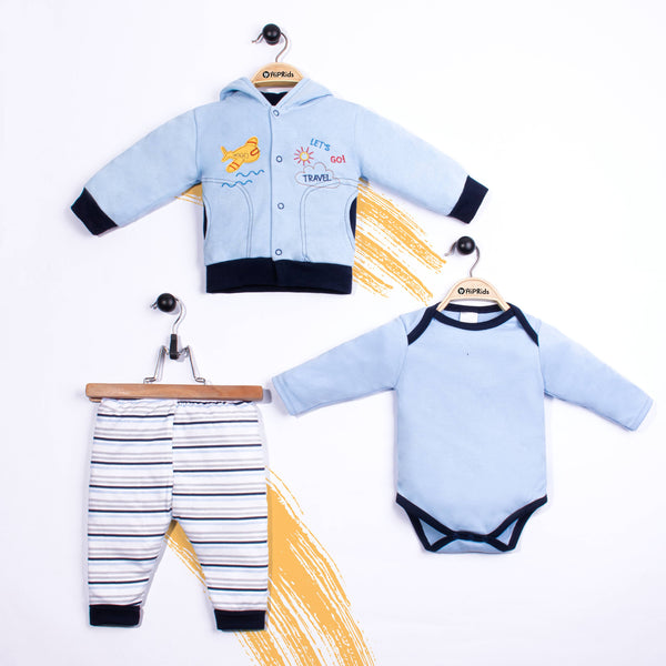 Baby Boy 3 Piece Set Let 's Go Travel