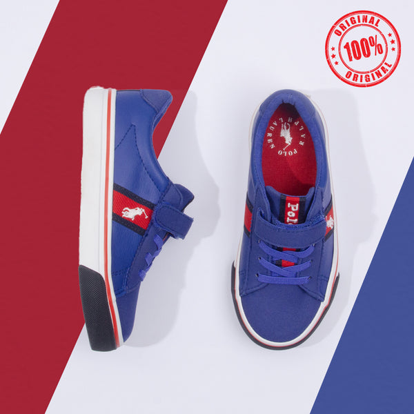 Polo-R.L Blue/Red Stick-on shoes