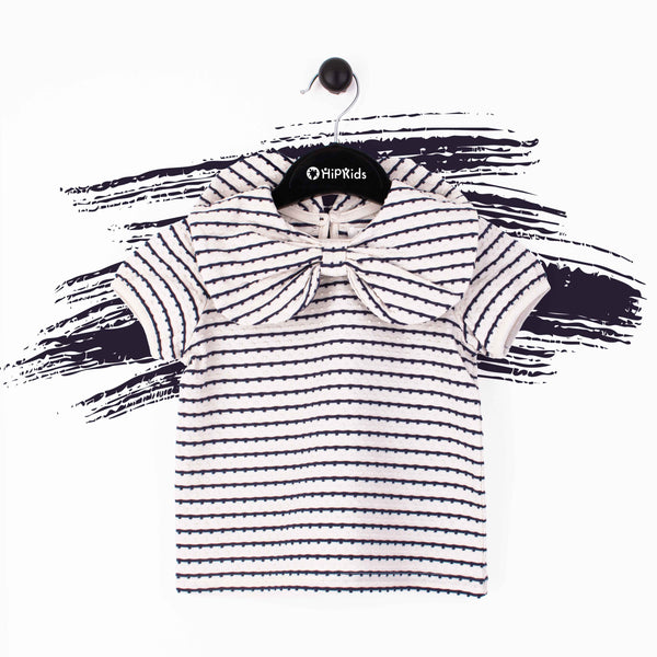 NXT Baby Girl Black /White Bow T-Shirt