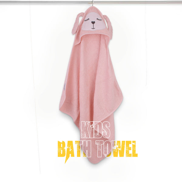 Baby Girl Pink Animal Face Bath towel