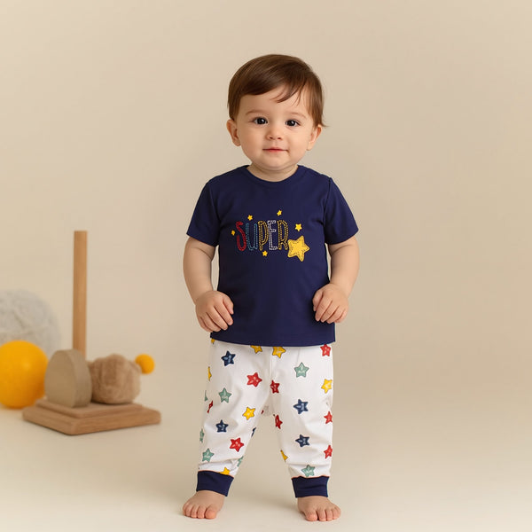 wonder-child 2 piece Set Super stars print