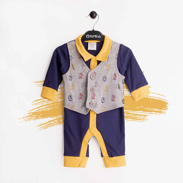 wonder-Child Baby Boy Romper Roar Multi Print