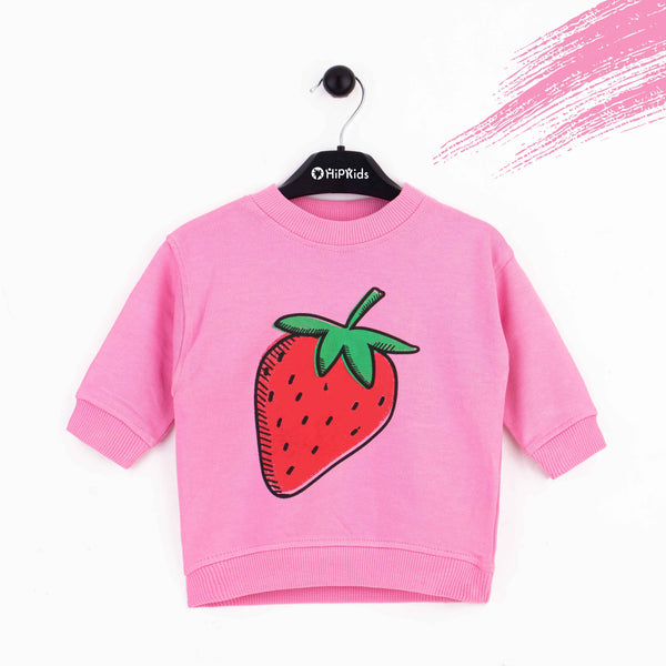 Baby Girl Sweatshirt Strawberry print