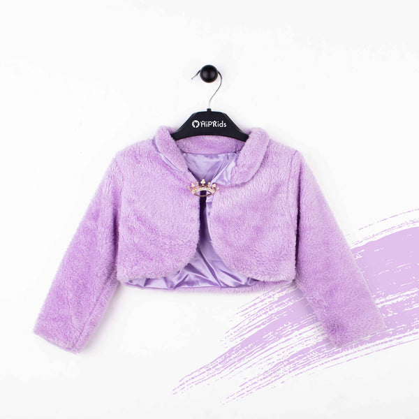 Baby Girl Purple Fur Bolero