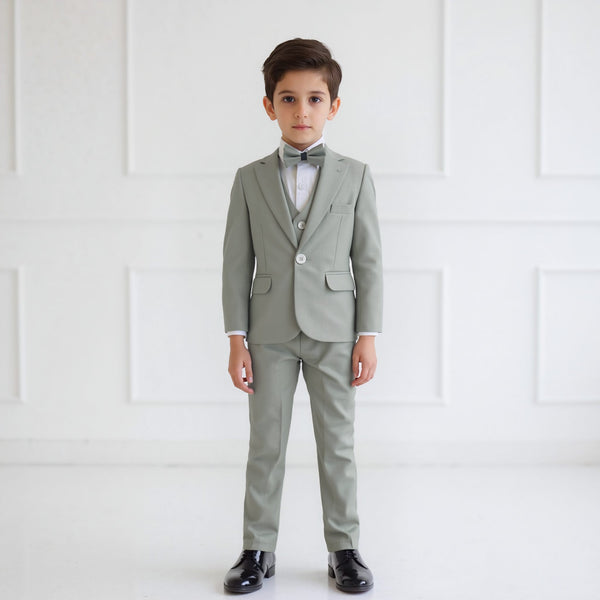 Baby Boy 4 Piece Grey / Greenish Formal Suits