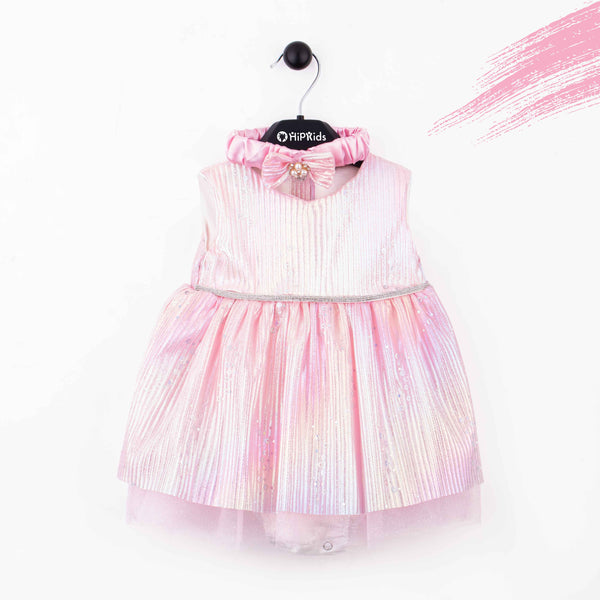 Baby Girl Pink Fancy Toto Frock With Headband