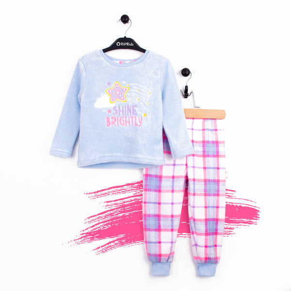 Pri-mark Baby Girl 2 Piece Fleece Suit Shine Brightly