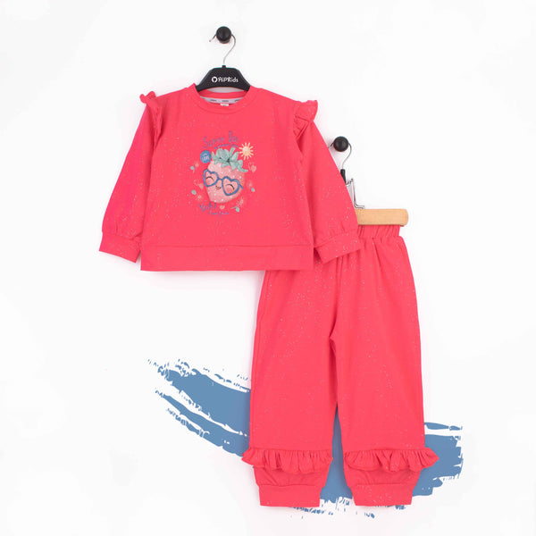 Baby Girl 2 piece Set Dark Pink Sunny Day