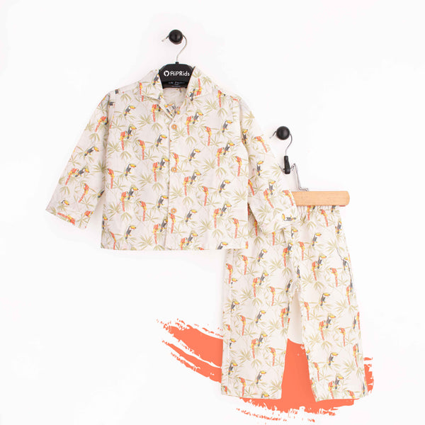Girls Birds Print Co-Ord Set